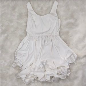 Xenia Boutique Ruffle Hem White Dress
